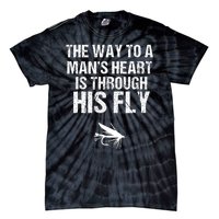 Fly Fishing Trout Gift With Outdoor Mountain Scene Tie-Dye T-Shirt