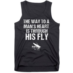 Fly Fishing Trout Gift With Outdoor Mountain Scene Tank Top