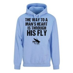 Fly Fishing Trout Gift With Outdoor Mountain Scene Unisex Surf Hoodie