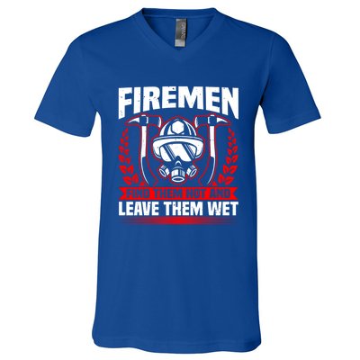 Fire Find Them Hot Fire Debt Firefighter Pun And Fire Cute Gift V-Neck T-Shirt