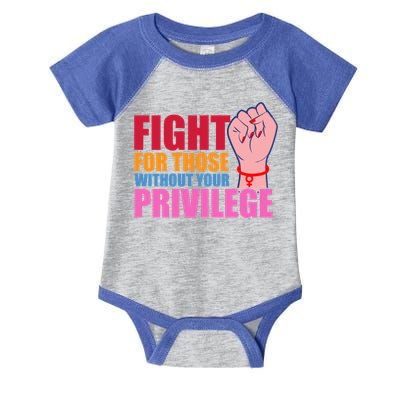 Fight For Those Without Your Privilege Hu Rights Equality Funny Gift Infant Baby Jersey Bodysuit