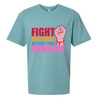 Fight For Those Without Your Privilege Hu Rights Equality Funny Gift Sueded Cloud Jersey T-Shirt