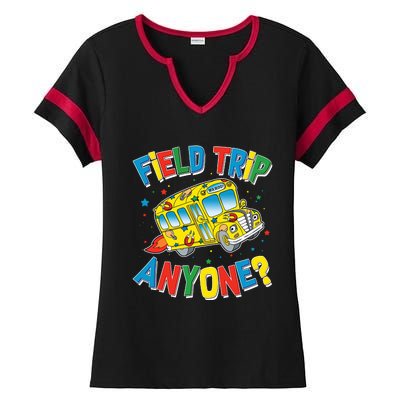 Funny Field Trip Anyone Ladies Halftime Notch Neck Tee