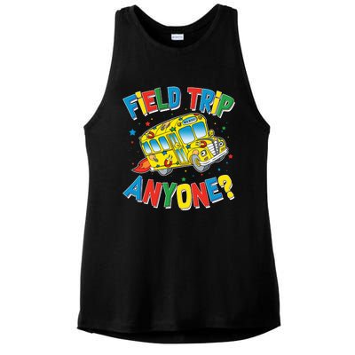 Funny Field Trip Anyone Ladies PosiCharge Tri-Blend Wicking Tank