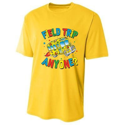 Funny Field Trip Anyone Youth Performance Sprint T-Shirt
