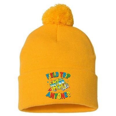 Funny Field Trip Anyone Pom Pom 12in Knit Beanie