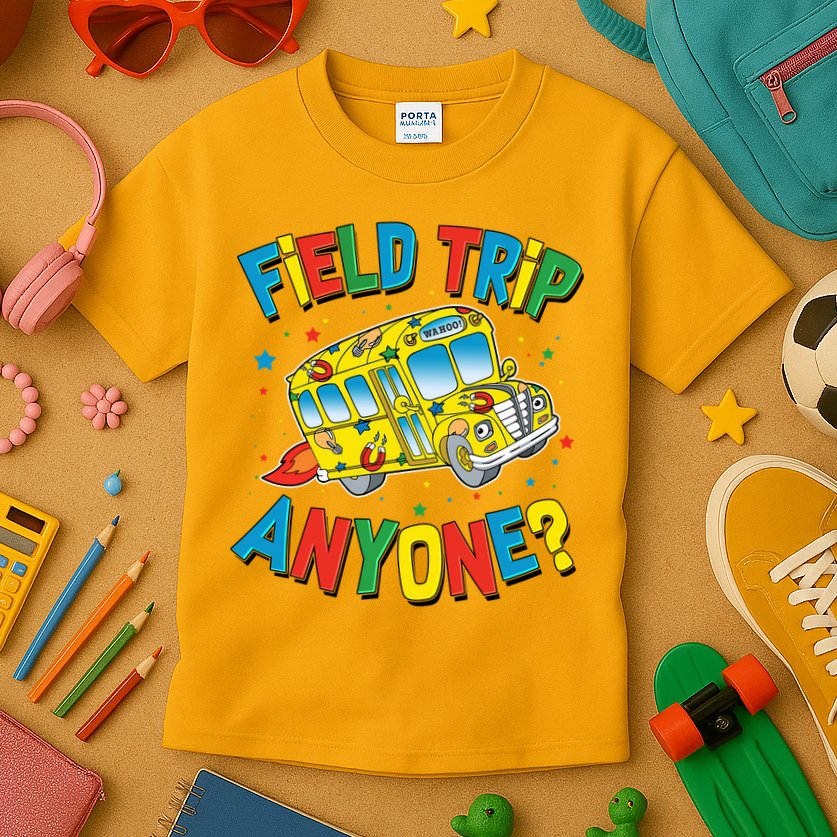 Funny Field Trip Anyone Kids T-Shirt
