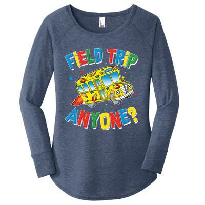 Funny Field Trip Anyone Women's Perfect Tri Tunic Long Sleeve Shirt