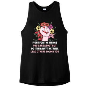 Fight For The Things You Care About Gift Ladies PosiCharge Tri-Blend Wicking Tank