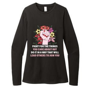 Fight For The Things You Care About Gift Womens CVC Long Sleeve Shirt