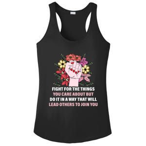 Fight For The Things You Care About Gift Ladies PosiCharge Competitor Racerback Tank