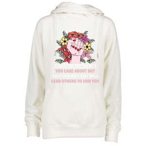 Fight For The Things You Care About Gift Womens Funnel Neck Pullover Hood