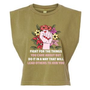 Fight For The Things You Care About Gift Garment-Dyed Women's Muscle Tee