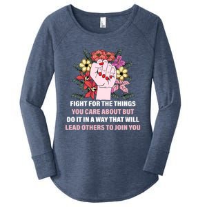 Fight For The Things You Care About Gift Women's Perfect Tri Tunic Long Sleeve Shirt