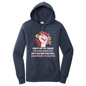 Fight For The Things You Care About Gift Women's Pullover Hoodie