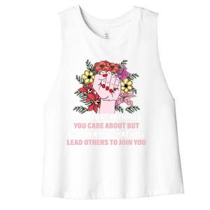 Fight For The Things You Care About Gift Women's Racerback Cropped Tank