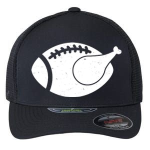 Funny Football Turkey Thanksgiving Sports Fan Flexfit Unipanel Trucker Cap