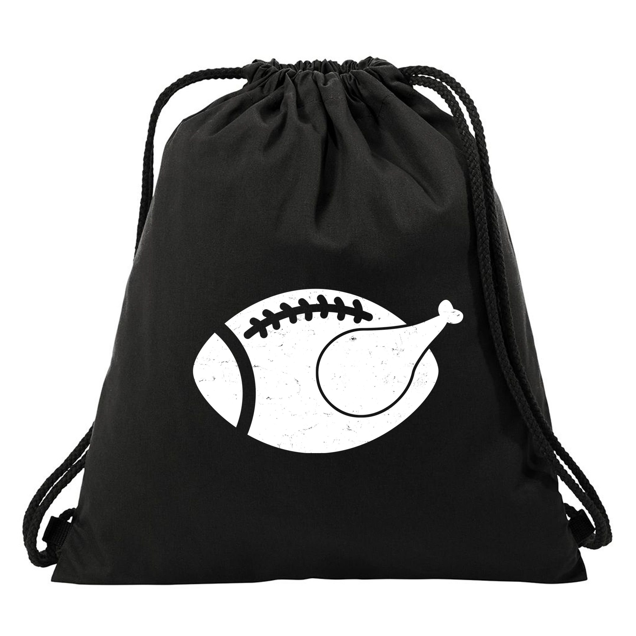 Funny Football Turkey Thanksgiving Sports Fan Drawstring Bag
