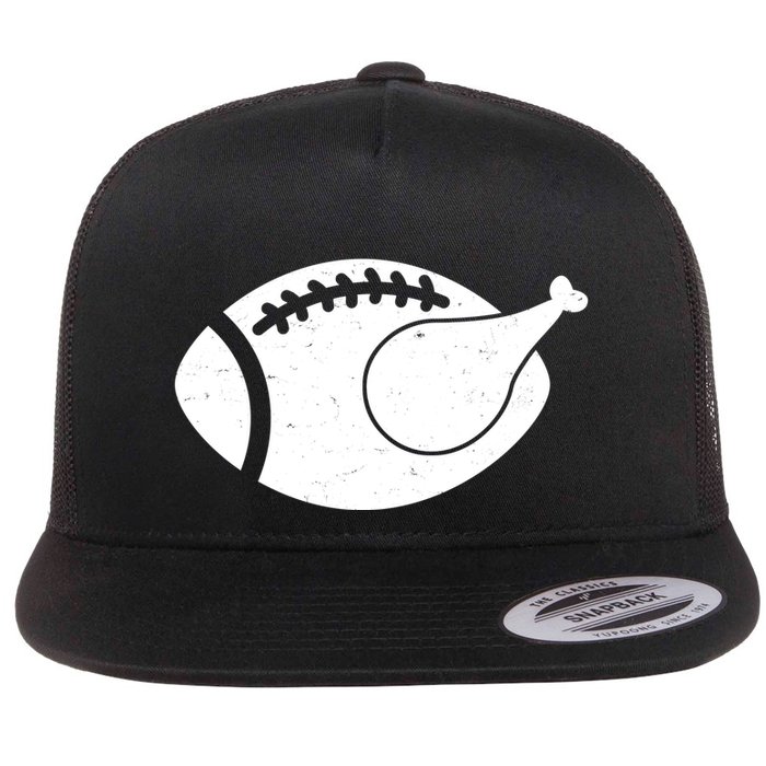 Funny Football Turkey Thanksgiving Sports Fan Flatbill Hat
