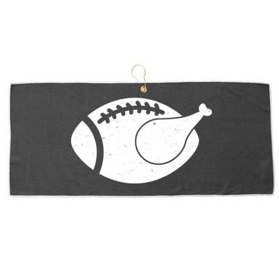 Funny Football Turkey Thanksgiving Sports Fan Large Microfiber Waffle Golf Towel