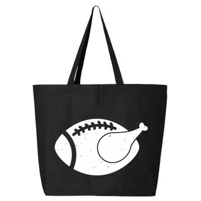 Funny Football Turkey Thanksgiving Sports Fan 25L Jumbo Tote