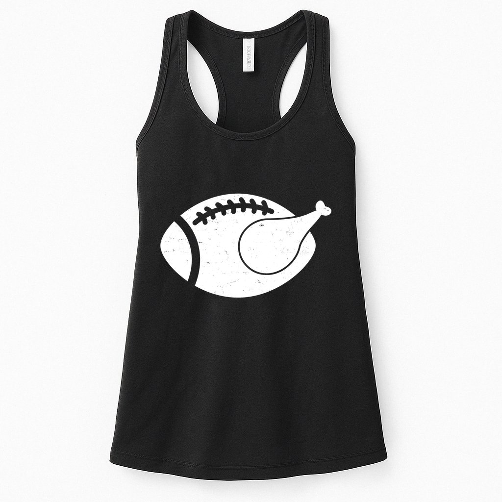 Funny Football Turkey Thanksgiving Sports Fan Womens Tank Top