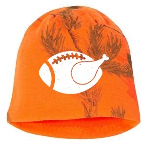 Funny Football Turkey Thanksgiving Sports Fan Kati - Camo Knit Beanie