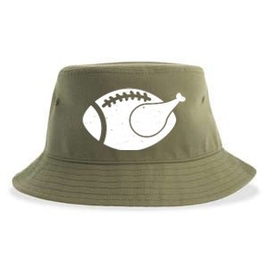 Funny Football Turkey Thanksgiving Sports Fan Sustainable Bucket Hat