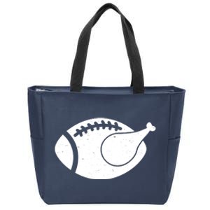 Funny Football Turkey Thanksgiving Sports Fan Zip Tote Bag