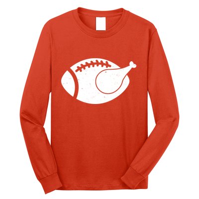 Funny Football Turkey Thanksgiving Sports Fan Long Sleeve Shirt