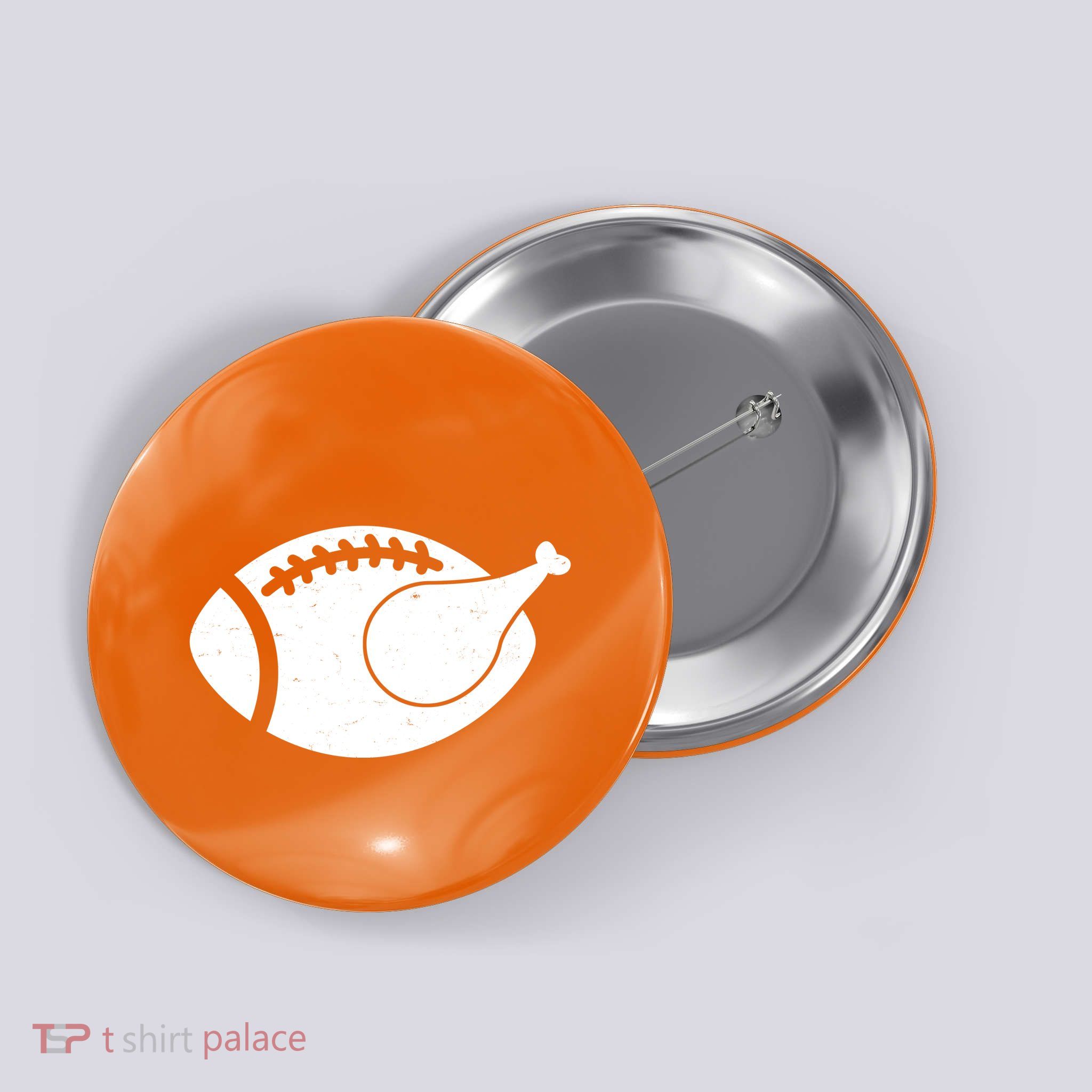 Funny Football Turkey Thanksgiving Sports Fan Button