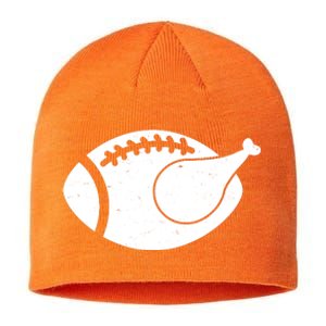 Funny Football Turkey Thanksgiving Sports Fan Sustainable Beanie