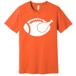 Funny Football Turkey Thanksgiving Sports Fan Premium T-Shirt