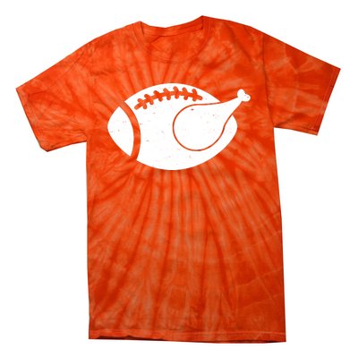 Funny Football Turkey Thanksgiving Sports Fan Tie-Dye T-Shirt