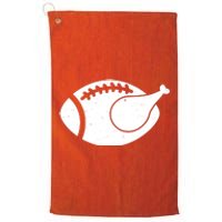 Funny Football Turkey Thanksgiving Sports Fan Platinum Collection Golf Towel