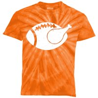 Funny Football Turkey Thanksgiving Sports Fan Kids Tie-Dye T-Shirt