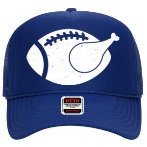 Funny Football Turkey Thanksgiving Sports Fan High Crown Mesh Back Trucker Hat