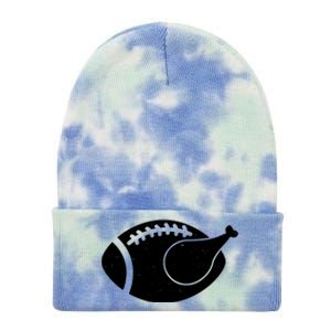 Funny Football Turkey Thanksgiving Sports Fan Tie Dye 12in Knit Beanie