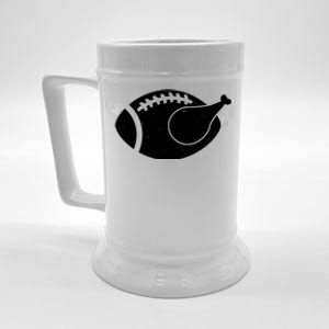 Funny Football Turkey Thanksgiving Sports Fan Beer Stein