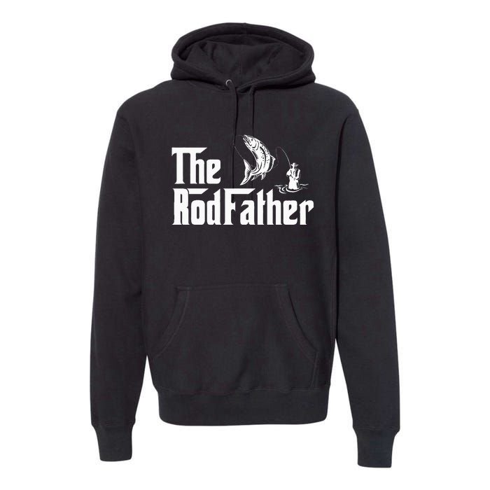 Funny Fishing The Rodfather Fisherman Graphic Premium Hoodie