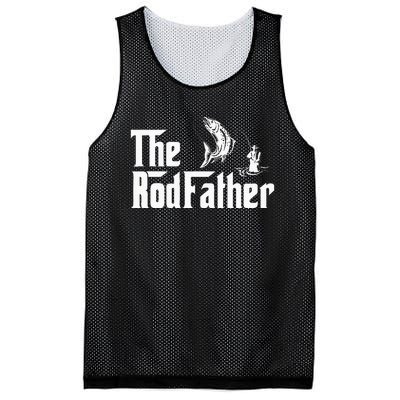 Funny Fishing The Rodfather Fisherman Graphic Mesh Reversible Basketball Jersey Tank