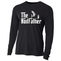 Funny Fishing The Rodfather Fisherman Graphic Cooling Performance Long Sleeve Crew