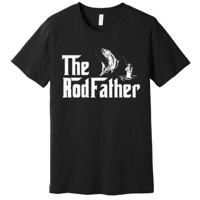 Funny Fishing The Rodfather Fisherman Graphic Premium T-Shirt