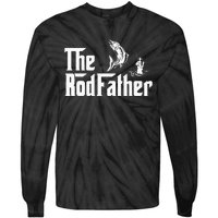 Funny Fishing The Rodfather Fisherman Graphic Tie-Dye Long Sleeve Shirt