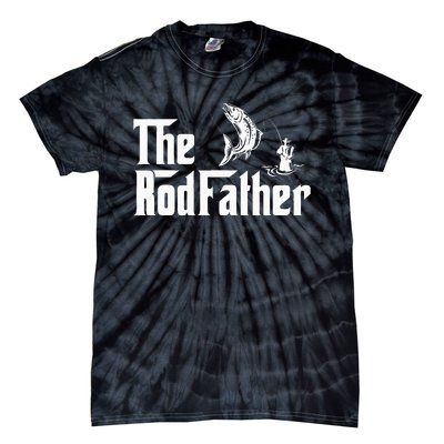 Funny Fishing The Rodfather Fisherman Graphic Tie-Dye T-Shirt