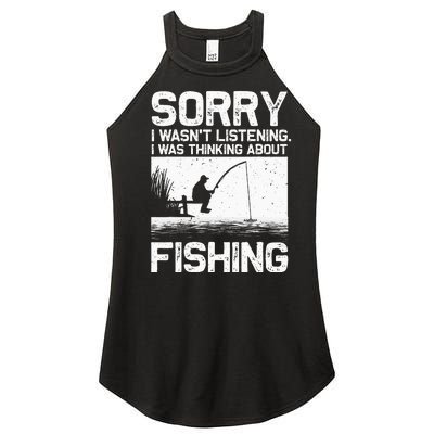 Funny Fishing Trout Bass Fisherman Vacation Women’s Perfect Tri Rocker Tank