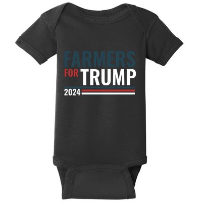 Farmers For Trump 2024 Baby Bodysuit