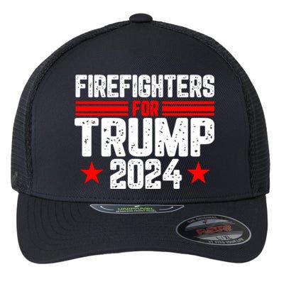 Firefighters For Trump 2024 Flexfit Unipanel Trucker Cap