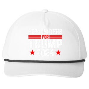 Firefighters For Trump 2024 Snapback Five-Panel Rope Hat