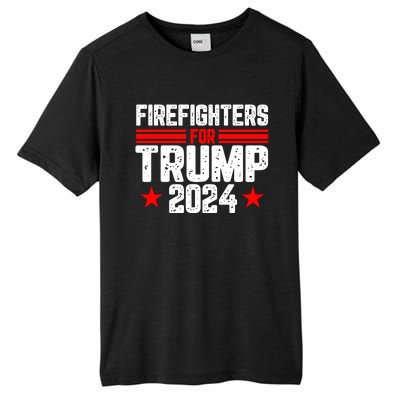 Firefighters For Trump 2024 Tall Fusion ChromaSoft Performance T-Shirt